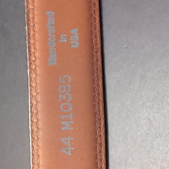 Brighton Men's Full Grain Glove Lining Brown Leather Belt,Size 44. - Picture 7 of 9